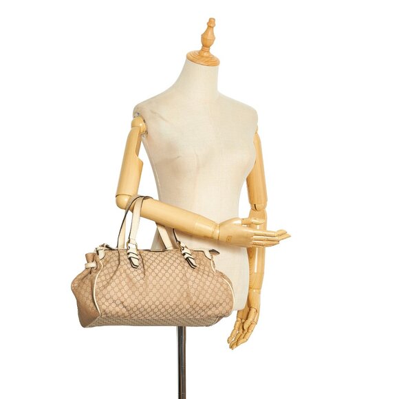 Celine Macadam Tote Handbag in Brown Canvas Leather Ladies - Picture 10 of 11